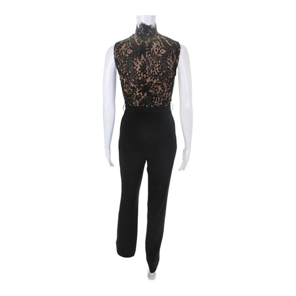 NWT MISHA Josie Black Lace High Nice Pantsuit Jumpsuit Size 0 Cocktail - Picture 12 of 15